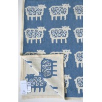 Одеяло-плед Klippan "Барашки" 90х140 см голубое