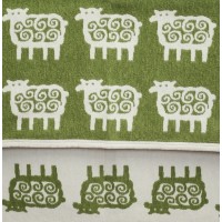 Одеяло-плед Klippan "Барашки" 90х140 см зеленое