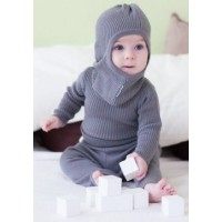 Шапка-шлем из шерсти мериноса KoCoi, серый