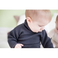 Свитер детский из шерсти мериноса KoCoi, графит