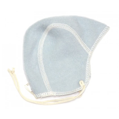 Шапка-чепчик из шерсти мериноса Lana Care, цвет голубой