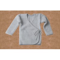 Свитер на завязках из шерсти мериноса Lana Care Серый