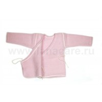 Свитер на завязках из шерсти мериноса Lana Care, цвет розовый