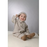 Комбинезон с капюшоном из шерсти мериноса Lana Care Коричневый