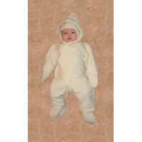 Комбинезон с капюшоном из шерсти мериноса Lana Care Белый