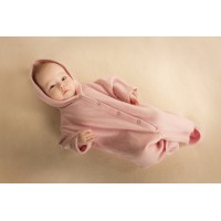 Комбинезон с капюшоном из шерсти мериноса Lana Care Розовый