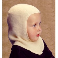 Шапка-шлем из шерсти мериноса Lana Care Белая