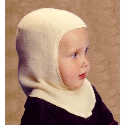 Шапка-шлем из шерсти мериноса Lana Care Белая