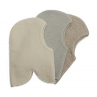 Шапка-шлем из шерсти мериноса Lana Care Белая двухслойная