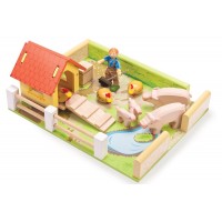 Игровой набор "Ферма с животными и уборщиком" Le Toy Van