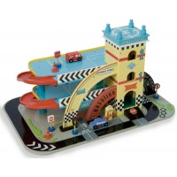 Детская парковка "Гараж Майка", с машинками и знаками LeToyVan