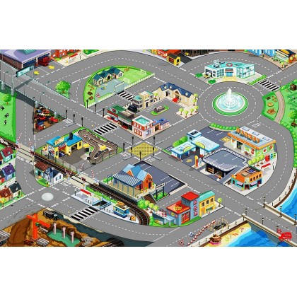Игровой коврик 150x100 см "Автодорога" LeToyVan