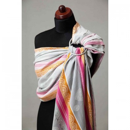 Слинг с кольцами "Ванильные кружева" Lenny Lamb с бамбуком