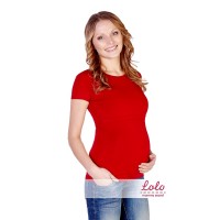 Футболка для кормящих Lo-Lo, цвет красный