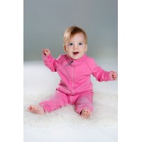 Комбинезон из шерсти мериноса на молнии Merri Merini Розовый