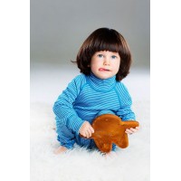 Водолазка из шерсти мериноса голубая Merri Merini