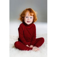 Водолазка из шерсти мериноса красная Merri Merini