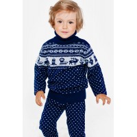 Свитер вязаный синий Merri Merini