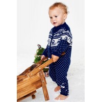 Комбинезон вязаный синий Merri Merini