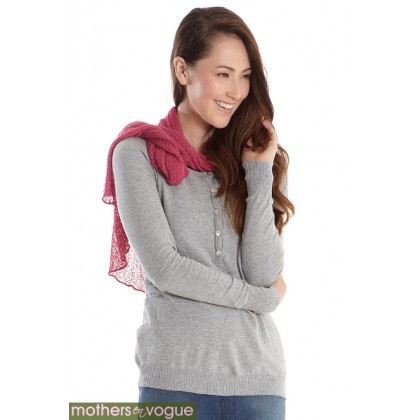 Топ для кормления Mothers en Vogue Basic Button-Down серый