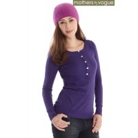 Топ для кормления Mothers en Vogue Basic Button-Down, фиолетовый
