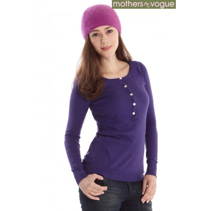 Топ для кормления Mothers en Vogue Basic Button-Down, фиолетовый