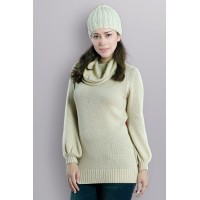 Свитер для кормящих Funnel Turtle-Neck Cashew