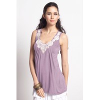 Туника для кормления Mothers en Vogue Zahra Applique, цвет сиреневый