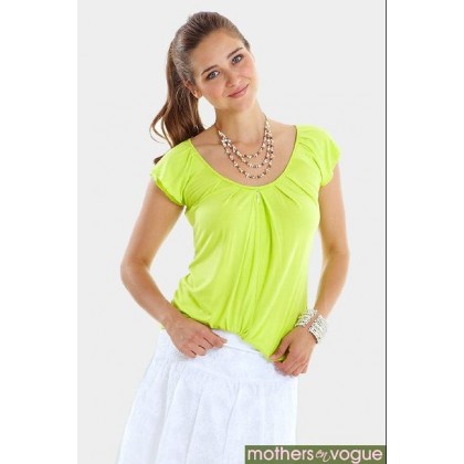 Топ для кормления Mothers en Vogue Slouchy Pleated без рукавов Лайм