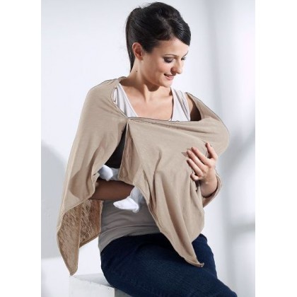 Пончо из бамбука Mothers en Vogue Экрю