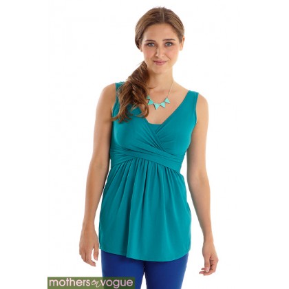 Топ для кормления Mothers en Vogue Wrap Top голубой