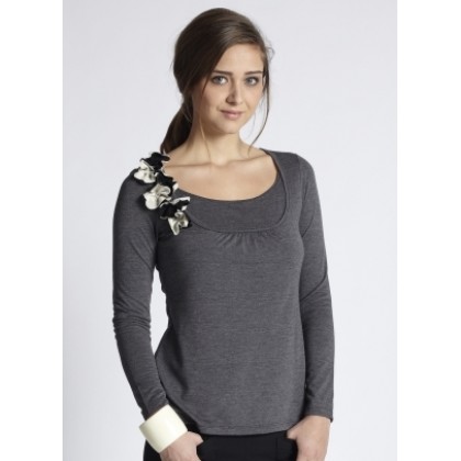 Топ для кормления Mothers en Vogue Florica, цвет серый