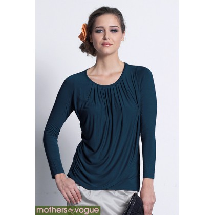 Топ для кормления Mothers en Vogue Goddess Drape Mood Indigo