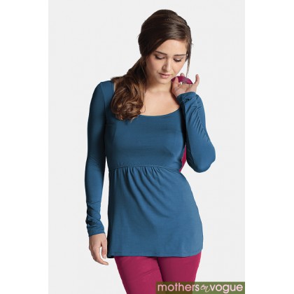 Топ для кормления Mothers en Vogue Must Have V-Neck, синий