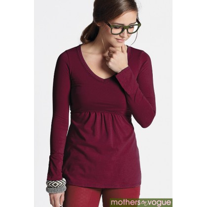 Топ для кормления Mothers en Vogue Must Have V-Neck, винный