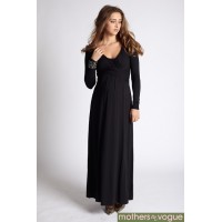 Платье Mothers en Vogue Wrap Dress Maxi Черное