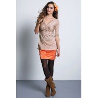 Топ для кормления Mothers en Vogue "Wrap Top", рукав 3/4, принт "sophora"