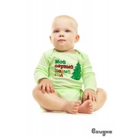 Боди детское "Новый год", цвет салатовый