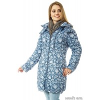 Слингокуртка зимняя  "ИНГРИД"  ягоды/син.