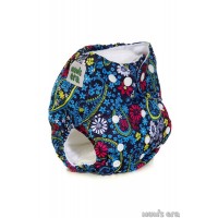 Многоразовый подгузник Mum's Era "Пейсли", цвет синий