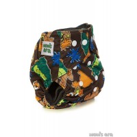 Многоразовый угольный подгузник Mum's Era "Зверушки", цвет коричневый