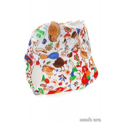 Многоразовый подгузник со вкладышем Mum's Era "Птички"