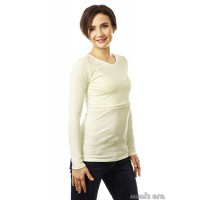 Лонгслив для беременных и кормящих Basic Молочный