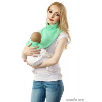 Манишка для мамы и малыша Mum's Era "Твинз", цвет мята