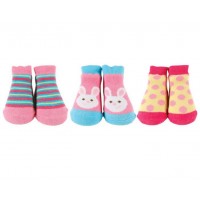 Носочки для новорожденных Luvable Friends, 3 пары (розовые)