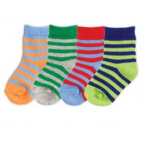 Носочки "Радуга" Luvable Friends, 4 пары (серый/синий)