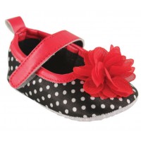 Пинетки-балетки Hudson Baby "Красный цветок"