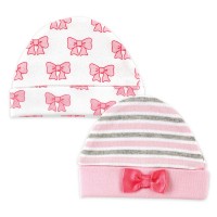 Шапочки для новорожденного Hudson Baby "Бантик", 2 шт.