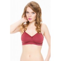 Бесшовный бюстгальтер для кормления с застежкой сзади Nuova Vita, цвет светлая вишня