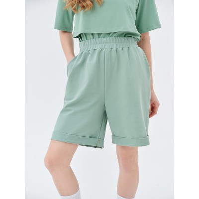 Шорты трикотажные Proud Mom, цвет полынь